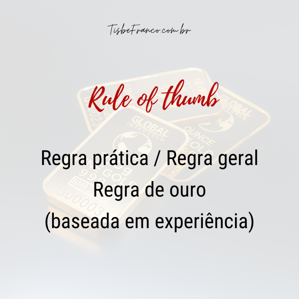 Rule of thumb - Significado